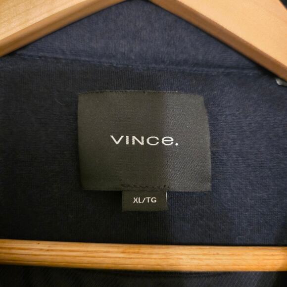 Vince Cozy Wool Quilted Puffer Jacket Navy XL Heavyweight Luxury - Picture 11 of 15